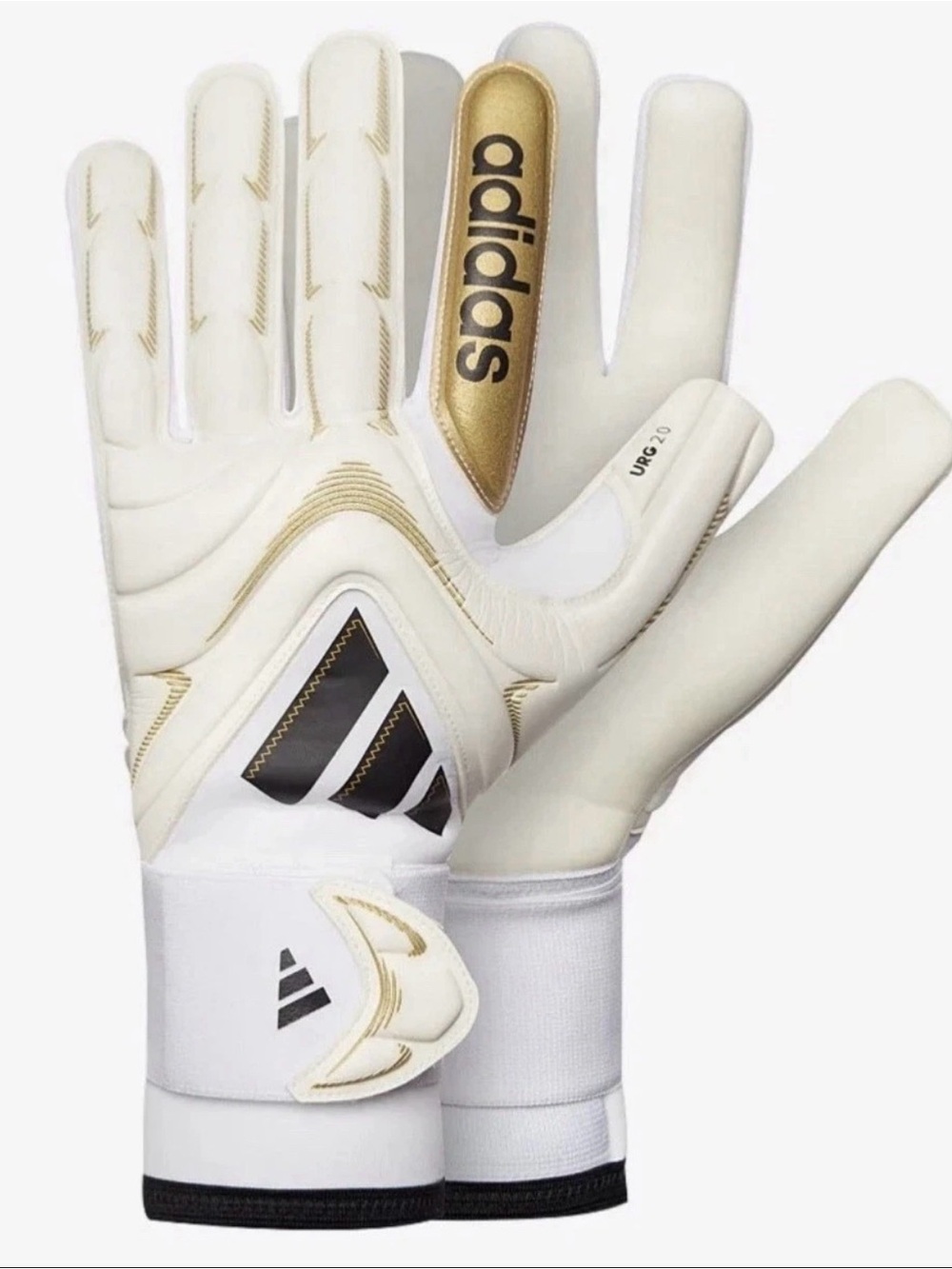 adidas Copa Pro Goalkeeper Gloves Metallic/White/Black  JZ5793 Size 8